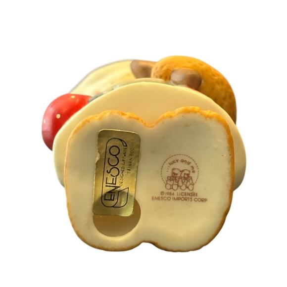 Vintage 1981 Enesco Lucy and Me Teddy Bear Chef, Cook Figurine, Porcelain - Picture 3 of 3